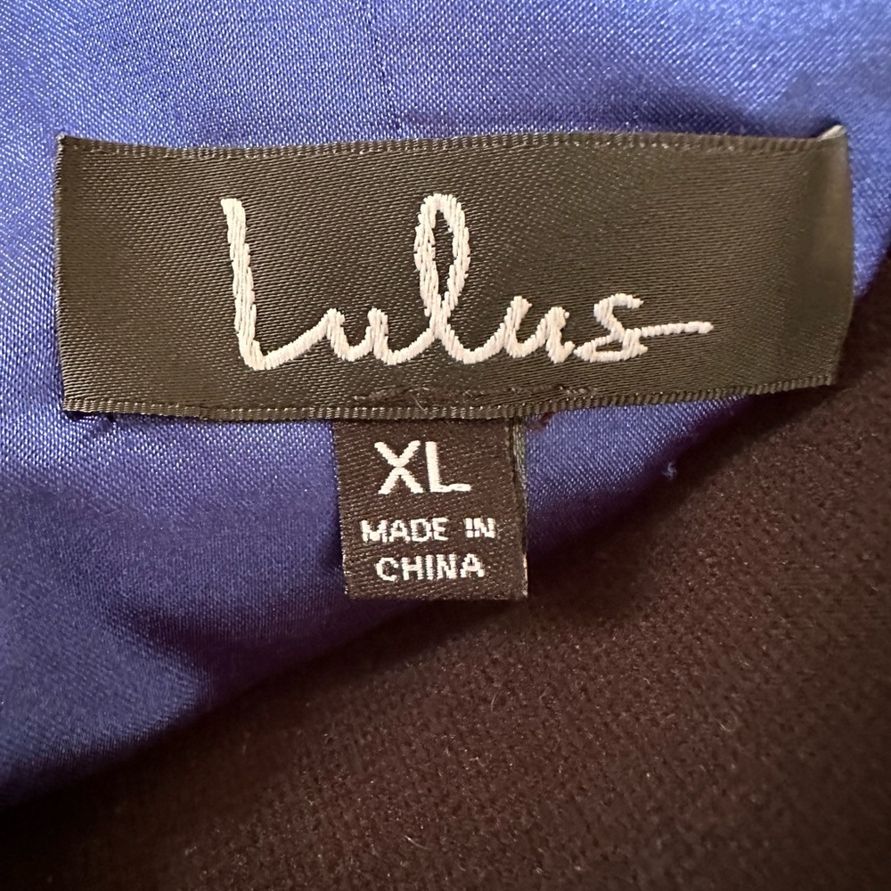 Lulus Bombshell Royal Blue Off-The-Shoulder Wrap Dress Size XL - Picture 11 of 13